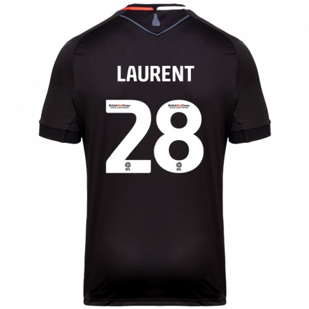 Kandiny Enfant Maillot Josh Laurent #28 Noir Tenues Extérieur 2024/25 T-Shirt