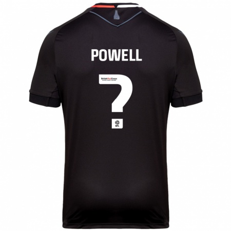 Kandiny Enfant Maillot Owen Powell #0 Noir Tenues Extérieur 2024/25 T-Shirt