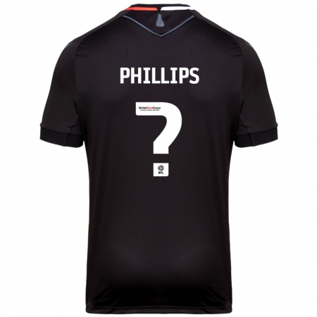 Kandiny Enfant Maillot Sanchez Phillips #0 Noir Tenues Extérieur 2024/25 T-Shirt