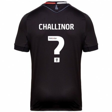 Kandiny Enfant Maillot Oliver Challinor #0 Noir Tenues Extérieur 2024/25 T-Shirt