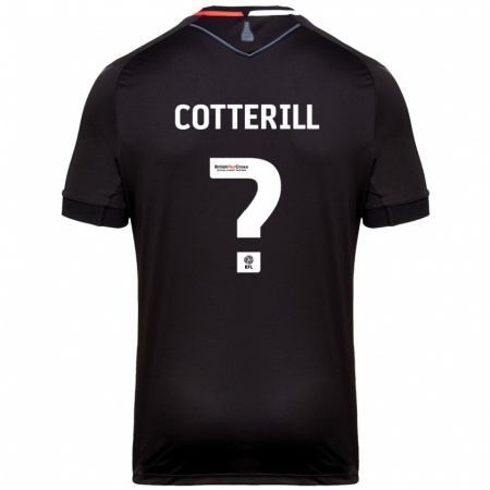 Kandiny Enfant Maillot Alex Cotterill #0 Noir Tenues Extérieur 2024/25 T-Shirt