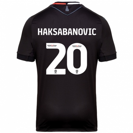 Kandiny Enfant Maillot Sead Hakšabanović #20 Noir Tenues Extérieur 2024/25 T-Shirt