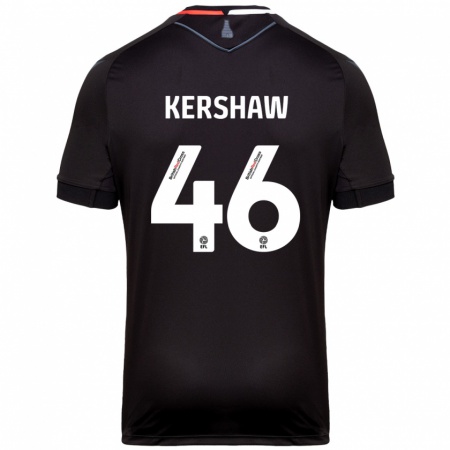 Kandiny Enfant Maillot Ben Kershaw #46 Noir Tenues Extérieur 2024/25 T-Shirt