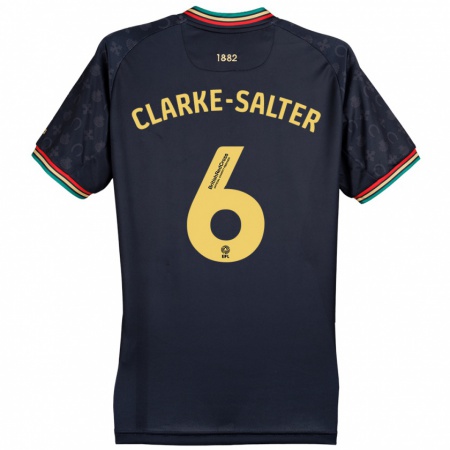 Kandiny Enfant Maillot Jake Clarke-Salter #6 Bleu Marine Foncé Tenues Extérieur 2024/25 T-Shirt