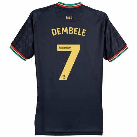 Kandiny Enfant Maillot Karamoko Dembélé #7 Bleu Marine Foncé Tenues Extérieur 2024/25 T-Shirt