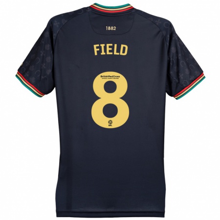 Kandiny Enfant Maillot Sam Field #8 Bleu Marine Foncé Tenues Extérieur 2024/25 T-Shirt