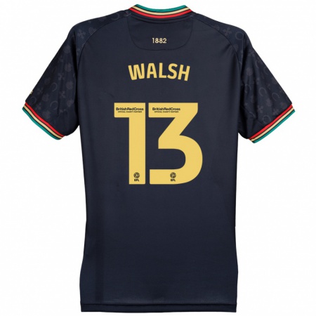 Kandiny Enfant Maillot Joe Walsh #13 Bleu Marine Foncé Tenues Extérieur 2024/25 T-Shirt