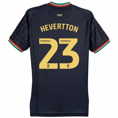 Kandiny Enfant Maillot Hevertton #23 Bleu Marine Foncé Tenues Extérieur 2024/25 T-Shirt