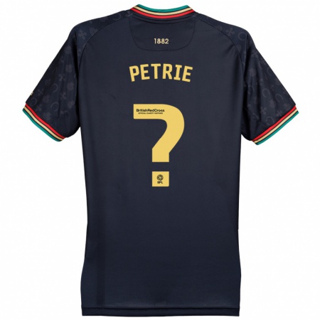 Kandiny Enfant Maillot Kieran Petrie #0 Bleu Marine Foncé Tenues Extérieur 2024/25 T-Shirt