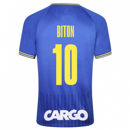 Kandiny Enfant Maillot Dan Biton #10 Blanc Tenues Extérieur 2024/25 T-Shirt