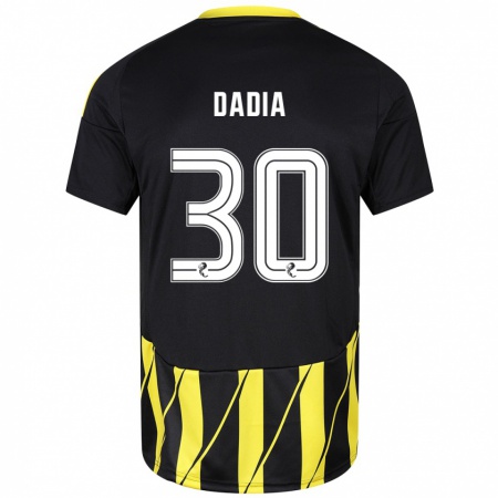 Kandiny Enfant Maillot Or Dadia #30 Noir Jaune Tenues Extérieur 2024/25 T-Shirt