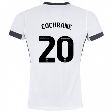 Kandiny Enfant Maillot Alex Cochrane #20 Blanc Noir Tenues Extérieur 2024/25 T-Shirt