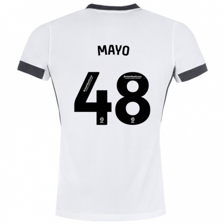 Kandiny Enfant Maillot Bradley Mayo #48 Blanc Noir Tenues Extérieur 2024/25 T-Shirt