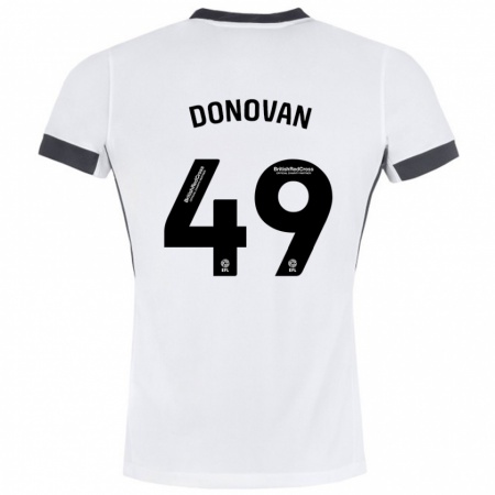 Kandiny Enfant Maillot Romelle Donovan #49 Blanc Noir Tenues Extérieur 2024/25 T-Shirt