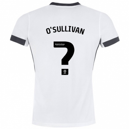 Kandiny Enfant Maillot William O'sullivan #0 Blanc Noir Tenues Extérieur 2024/25 T-Shirt