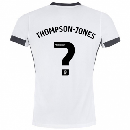 Kandiny Enfant Maillot Riquelme Thompson-Jones #0 Blanc Noir Tenues Extérieur 2024/25 T-Shirt