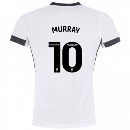 Kandiny Enfant Maillot Christie Harrison-Murray #10 Blanc Noir Tenues Extérieur 2024/25 T-Shirt