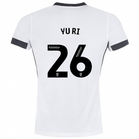 Kandiny Enfant Maillot Choe Yu-Ri #26 Blanc Noir Tenues Extérieur 2024/25 T-Shirt