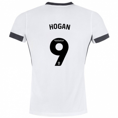 Kandiny Enfant Maillot Scott Hogan #9 Blanc Noir Tenues Extérieur 2024/25 T-Shirt