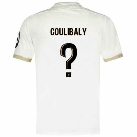 Kandiny Enfant Maillot Djibril Coulibaly #0 Blanc Doré Tenues Extérieur 2024/25 T-Shirt