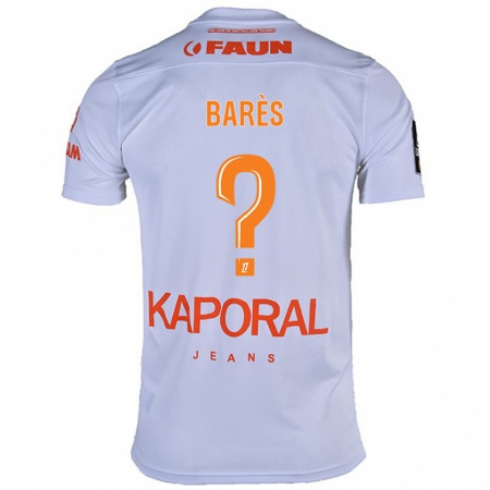 Kandiny Enfant Maillot Gabriel Barès #0 Blanc Tenues Extérieur 2024/25 T-Shirt