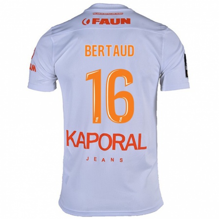 Kandiny Enfant Maillot Dimitry Bertaud #16 Blanc Tenues Extérieur 2024/25 T-Shirt