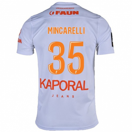 Kandiny Enfant Maillot Lucas Mincarelli #35 Blanc Tenues Extérieur 2024/25 T-Shirt