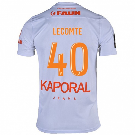 Kandiny Enfant Maillot Benjamin Lecomte #40 Blanc Tenues Extérieur 2024/25 T-Shirt