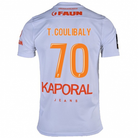 Kandiny Enfant Maillot Tanguy Coulibaly #70 Blanc Tenues Extérieur 2024/25 T-Shirt