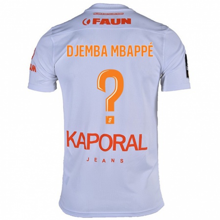 Kandiny Enfant Maillot Yvan Djemba Mbappé #0 Blanc Tenues Extérieur 2024/25 T-Shirt