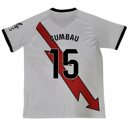 Kandiny Enfant Maillot Gerard Gumbau #15 Rouge Tenues Extérieur 2024/25 T-Shirt