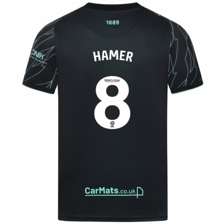 Kandiny Enfant Maillot Gustavo Hamer #8 Noir Vert Tenues Extérieur 2024/25 T-Shirt