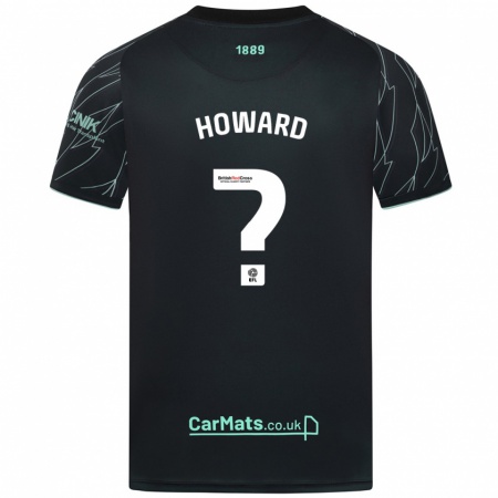 Kandiny Enfant Maillot Theo Howard #0 Noir Vert Tenues Extérieur 2024/25 T-Shirt