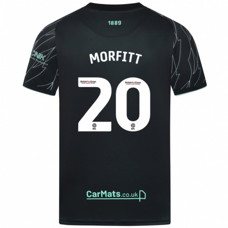 Kandiny Enfant Maillot Izzy Morfitt #20 Noir Vert Tenues Extérieur 2024/25 T-Shirt