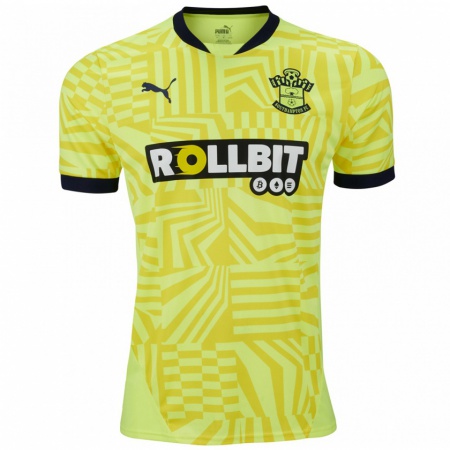 Kandiny Enfant Maillot Derrick Abu #0 Jaune Tenues Extérieur 2024/25 T-Shirt