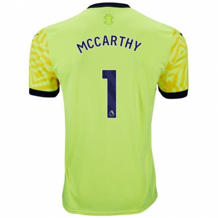 Kandiny Enfant Maillot Alex Mccarthy #1 Jaune Tenues Extérieur 2024/25 T-Shirt