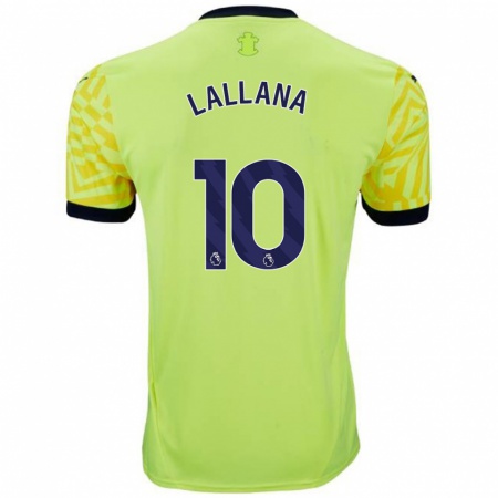 Kandiny Enfant Maillot Adam Lallana #10 Jaune Tenues Extérieur 2024/25 T-Shirt