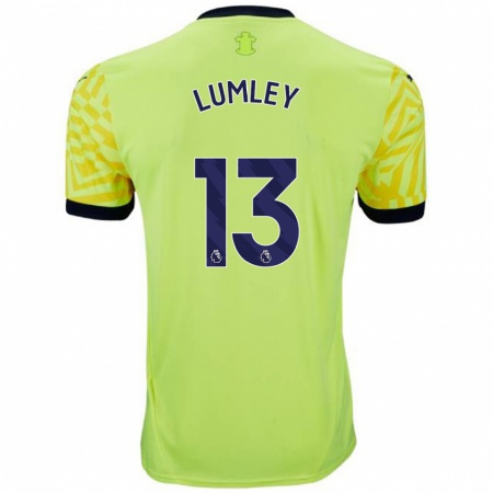 Kandiny Enfant Maillot Joe Lumley #13 Jaune Tenues Extérieur 2024/25 T-Shirt