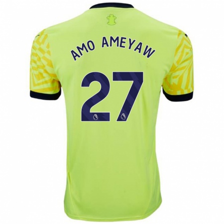 Kandiny Enfant Maillot Samuel Amo-Ameyaw #27 Jaune Tenues Extérieur 2024/25 T-Shirt