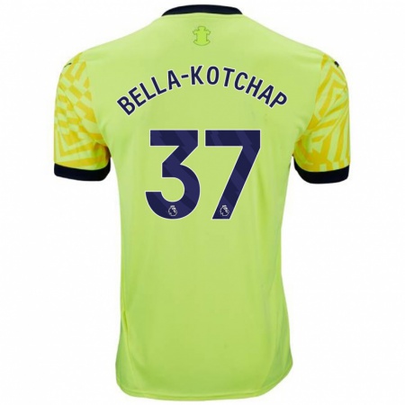 Kandiny Enfant Maillot Armel Bella-Kotchap #37 Jaune Tenues Extérieur 2024/25 T-Shirt