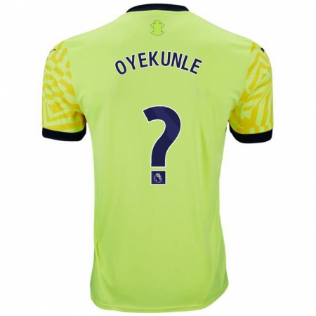 Kandiny Enfant Maillot Nicholas Oyekunle #0 Jaune Tenues Extérieur 2024/25 T-Shirt