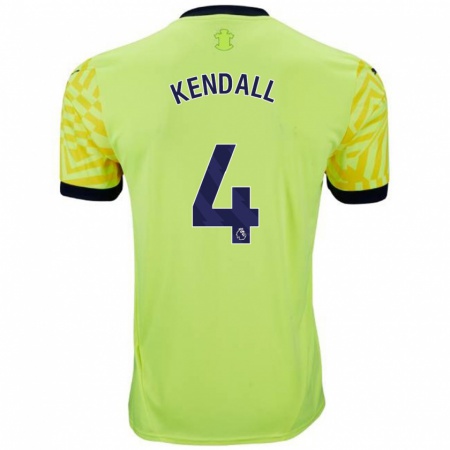 Kandiny Enfant Maillot Lucia Kendall #4 Jaune Tenues Extérieur 2024/25 T-Shirt