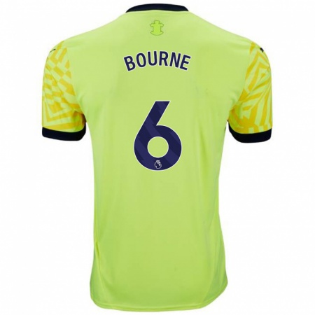 Kandiny Enfant Maillot Tara Bourne #6 Jaune Tenues Extérieur 2024/25 T-Shirt