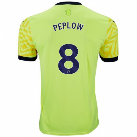 Kandiny Enfant Maillot Chloe Peplow #8 Jaune Tenues Extérieur 2024/25 T-Shirt