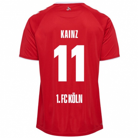 Kandiny Enfant Maillot Florian Kainz #11 Rouge Blanc Tenues Extérieur 2024/25 T-Shirt