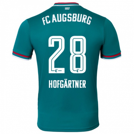 Kandiny Enfant Maillot Hendrik Hofgärtner #28 Vert Foncé Tenues Extérieur 2024/25 T-Shirt