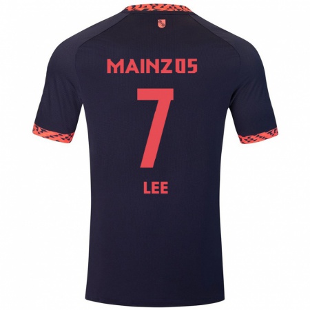 Kandiny Enfant Maillot Jae-Sung Lee #7 Bleu Corail Rouge Tenues Extérieur 2024/25 T-Shirt