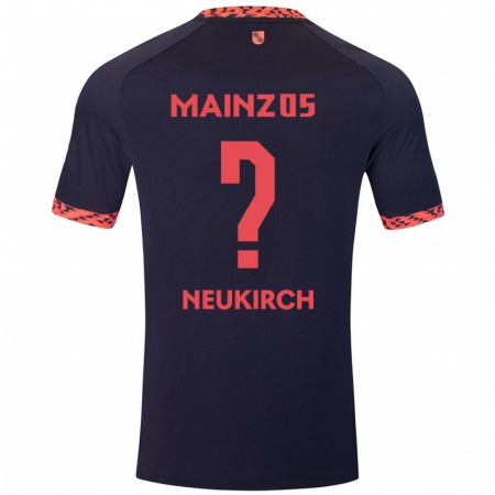 Kandiny Enfant Maillot Nico Neukirch #0 Bleu Corail Rouge Tenues Extérieur 2024/25 T-Shirt