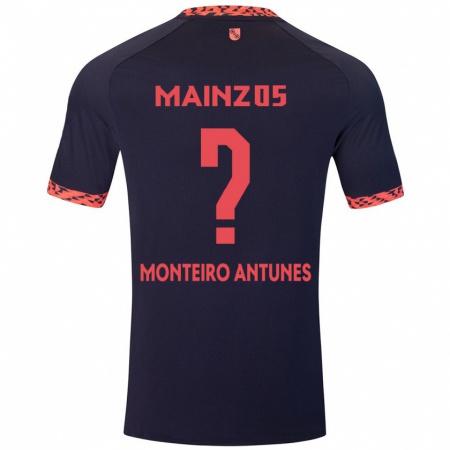 Kandiny Enfant Maillot Rafael Monteiro Antunes #0 Bleu Corail Rouge Tenues Extérieur 2024/25 T-Shirt