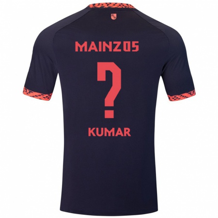 Kandiny Enfant Maillot Florian Kumar #0 Bleu Corail Rouge Tenues Extérieur 2024/25 T-Shirt